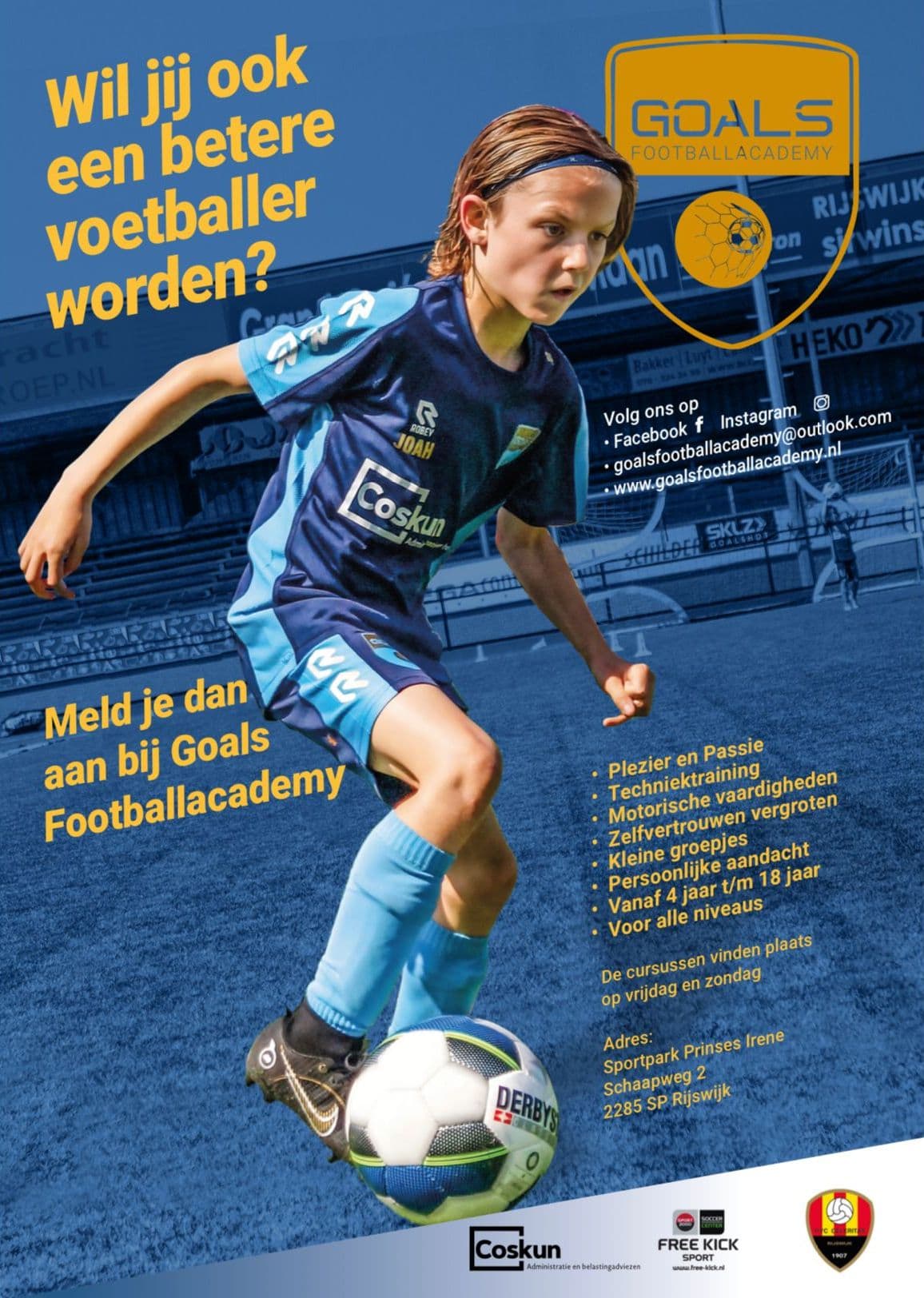 Informatie over onze voetbalschool in Den Haag - Goals Football Academy